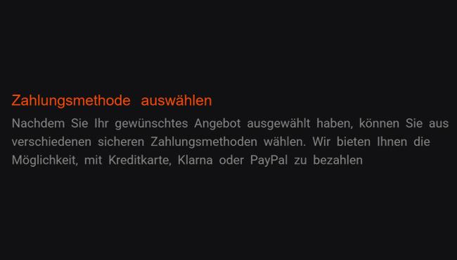 3. Bezahlmethode wählen: Sobald Sie Ihr gewünschtes gewünschte Vorschlag bestimmt verfügen, auswählen Sie unter diversen geschützten Zahlungsarten. Mit Kartenkredit, Klarna-Option oder PayPal-Option bezahlen dürfen Sie, das wir gewähren.